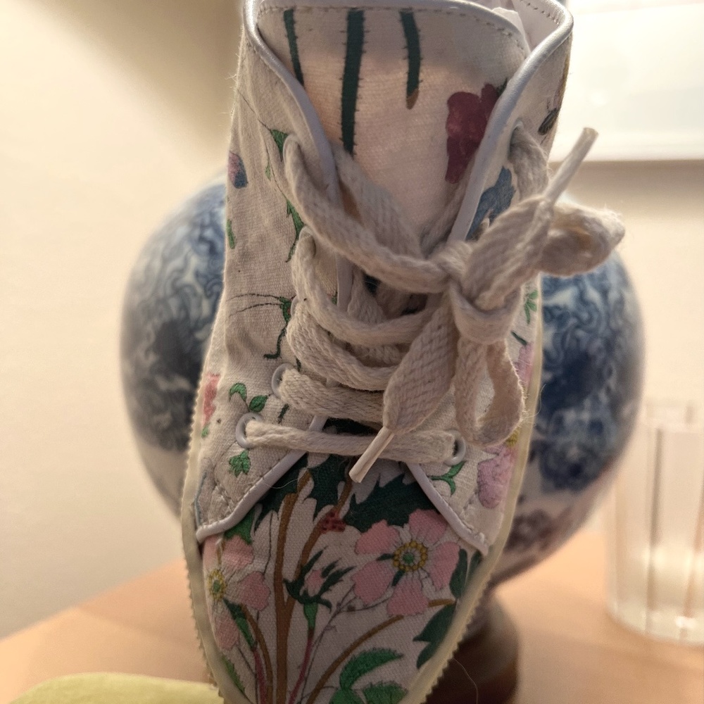 GUCCI FLORA LEATHER/CANVAS SNEAKERS 36 B (US 6)